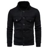 Joior Autumn and Winter New Foreign Trade Men's Knitwear Polo Collar Work Clothes Cardigan Outer Wear Sweater Coat