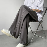 Joior Summer Pleated Pants Men Fashion Oversized Ice Silk Pants Men Japanese Streetwear Hip-hop Loose Straight Pants Mens Trousers