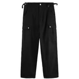 Joior Cargo Pants Men High Street Retro Casual Large Pocket Overalls High Waist Loose Straight Tube Draped Wide Leg Pants For Women