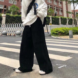 Joior Brown Black Corduroy Pants Men Fashion Retro Oversized Casual Pants Men Streetwear Loose Hip-hop Wide-leg Pants Mens Trousers