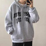 Joior Grunge Zip Up Oversized Hoodie Vintage Street Letter Print Long Sleeve Sweatshirt Gothic Punk Y2k Winter Sportswear Women's Tops