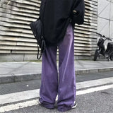 Joior Purple Jeans for Men Spring and Autumn Straight Loose Trousers Oversize Casual Wide Leg Pants High Street Fashion Male Clothing