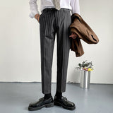 Joior Korean Style Mens Solid Comfortable Long Pants Fashion Streetwear Well Fitting Comfortable Straight Pantalons S-5XL