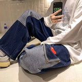 Joior Men's Jeans Collage Multi Pocket Couple Jeans Beggar Style Cargo Pants High Street Casual Men's Street Clothes Plus Size