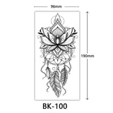 Joior Black Flower Tattoo Sketch Tattoo Sticker  Rose Blossom Tattoo Temporary Waterproof