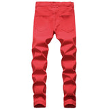 Joior Men's Ruined Hole Denim Jeans Hip Hop High Street Trousers Brand Silm Straight Ripped Pants Male Large Size