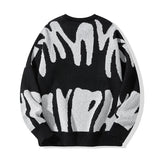 Joior Autumn and Winter New Fashion Abstract Letter Jacquard Sweater with Warm and Thick Contrast Color Knit