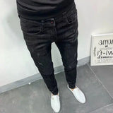 Joior Spring Autumn Kpop Fashion Men's Denim Jeans Casual Slim Long Pants Korean Solid Black Boyfriend Designer Luxury Jeans