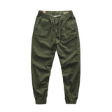 Joior Men Solid Casual Pants Multi-Pocket Army Full Length Trousers Male Military Tactical Cargo Pants Elastic Waist Men’s Trousers