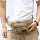 Joior Chest Bag Canvas Waist Bag Women Men's Belt Bag Fashion Bum Bag Travel Purse Bag for Phone Pouch Pocket Hip Bag Waist Pack Male