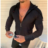 Joior Fashion New Mens Zip Up Hooded White Plaid Tshirts Hip Hop Long Sleeve Cardigan T Shirt For Men Oodie Tee Shirts Tops Camisetas