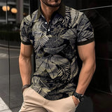 Joior 2024 Summer Best-Selling Men's Polo Shirt Lapel Printed Men's Clothing Stripes Polo Shirt Casual Sports Men's Shirt