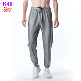 Joior Mens Shiny Silver Metallic Jogger Sweatpants Hip Hop Wet Look Trousers Men Club Party Festival Prom Streetwear Pantalones Hombre