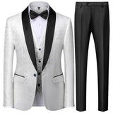 Joior Coat Vest Pants 3 Piece Suit Set Luxury Groom Wedding Dress Party High End Waistcoat Slim Fit Lapel Blazer Jacket Men Trousers