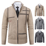 Joior New Spring and Autumn Cardigan Men's Knitwear Trend Stand-up Shirt Casual Coat Men's Wear