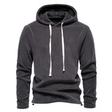 Joior Mens Winter Solid Fleece Hoody High Quality Warm Casual Drawstring Hat Sweatshirt Soft Shell Hoodies for Men