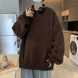 Joior Autumn Winter Fleece Men Oversized Sweatshirts Korean Man Basic Pullovers Harajuku Male Casual Baggy Hoodies