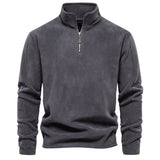 Thicken Warm Fleece Jacket for Men Zipper Neck Pullover Men's Sweatshirt Soft Shell Mens Jacket