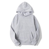 Joior Spring and Autumn Trendy Solid Color Sports Hoodies Fleece Men's and Women's Sweatshirts Trendy Pullovers Couples Hoodies S-3XL