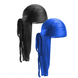 Joior 2PCS/LOT Unisex Men Women Satin Breathable Silky Durag Long Headwear