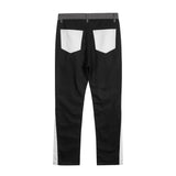 Joior American Fashion Embroidery Black Gray Color Block Jean Casual Black Pants Jeans Streetwear Y2k Mens Stacked Denim Logging Pants