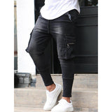 Joior High Quality Fashion European American Classic Solid Washing Denim Pants Casual Men's Stretch Trouser Blue Skinny Jeans Men