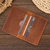 Genuine Leather Card Holder Purse Real Leather Rfid Card Case Clutch Wallets Slots For Men Women Mini Slim Short Purse