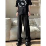 Joior Summer Pleated Pants Men Fashion Oversized Ice Silk Pants Men Japanese Streetwear Loose Straight Pants Mens Casual Trousers