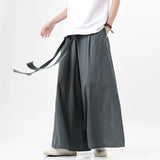 Joior Harajuku Linen Cotton Linen Pants Man Japanese Kimono Pants Male Streetwear Summer Retro Wide-Leg Trousers