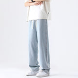 Joior M-5XL Teenage Jeans Appear Slim and Loose Fitting Casual and Versatile Sportswear Pants Straight Leg Trendy Jeans