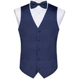 Joior Burgundy Red Solid Silk Men Suit Vest Pre-tied Bow Tie Set Wedding Party Formal Tuxedo Male Blazer Waistcoat Business Party Vest