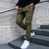 Joior Sports Leisure Zipper Multi-pocket Pants Men's Fitness Running Training Pants