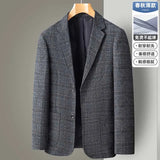 Joior New Men's Blazer Fashion Middle-aged Business Casual Professional Wear Casual Loose British Style Sub-trend Four Seasons Suit