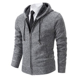 Joior Autumn And Winter New Jersey Men's Casual Sports Coat Solid Color Stand Collar Wweater Grab Fleece Warm Zipper Cardigan