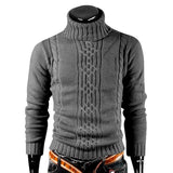 Joior Autumn and Winter Men's Warm Sweater Long Sleeve Turtleneck Sweater Retro Knitted Sweater Pullover Sweater