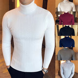 Joior Winter High Neck Thick Warm Sweater Men Turtleneck Brand Mens Sweaters Slim Fit Pullover Men Knitwear Male Double Collar