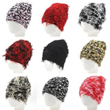 Joior Hip Hop Balaclava Distressed Knitted Caps Ski Mask Women Outdoor Camouflage Fleece Fuzzy Ski Balaclava Beanies Women Men Hat