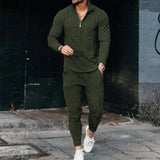 Joior Spring And Autumn Men's Suit Long Sleeve Polo Suit Sports Pants Fashion Casual Half Zipper Stand Collar Suit