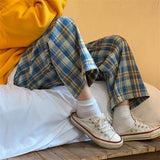 Joior Summer Plaid Pants Men S-3XL Casual Straight Trousers for Male/Female Harajuku Hip-hop Pants