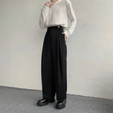 Joior Black Suit Pants Men Oversized Fashion Social Mens Dress Pants Korean Loose Straight Wide Leg Pants Mens Office Formal Trousers