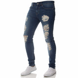 Joior Man Pants Retro Washing Zipper Stretch Jeans Casual Slim Fit Trousers Male Plus Size Pencil Pants Denim Skinny Jeans for Men