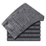 Joior Cotton Stretch Jeans Business Casual Men's Thin Denim Jeans Grey Spring Summer Brand New Fit Straight Lightweight