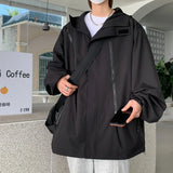 Joior FALL OUTFITS Streetwear Spring Hooded Casual Jacket For Man Outdoor Coat Windbreak Bomber Men's Jacket