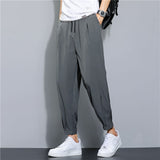 Joior Summer Ice Silk Thin Soft Casual Men‘s Daily Baggy Pants Sports Straight Joggers Fashion Streetwear Trousers Men Clothing