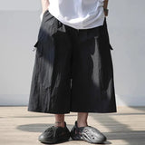 Joior 2024 Men Wide Leg Pants Elastic Waist Loose Pockets Casual Trousers Men Solid Streetwear Joggers Fashion Cargo Pants