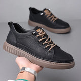 Joior Italian Genuine Leather Casual Shoes Men's Lace Up Oxford Shoes Outdoor Jogging Shoes Office Men's Dress Shoes Sneakers Man