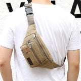 Joior Chest Bag Canvas Waist Bag Women Men's Belt Bag Fashion Bum Bag Travel Purse Bag for Phone Pouch Pocket Hip Bag Waist Pack Male