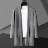 Joior Autumn Korean style fashion Men's Sweater Thicken and Velvet Men Cardigan Knitted Sweater Coat Stripe Jacket Male S-5XL