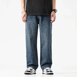 Joior Baggy Jeans Men Wide Leg Pants Dark Blue Denim Pants Straight Cut Oversize Pants Korean Style Trousers For Men Clothing