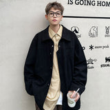 Joior All Match Versatile Spring Autumn Fashion Men's Solid Casual T-Shirt Loose Pockets Waffle Jacket Coat Cool Boy Soft Warm